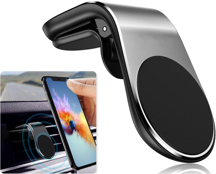 Image du produit PhoneLook Support universel magnétique pour téléphone de voiture avec pince Fixation pour Smartphones légers