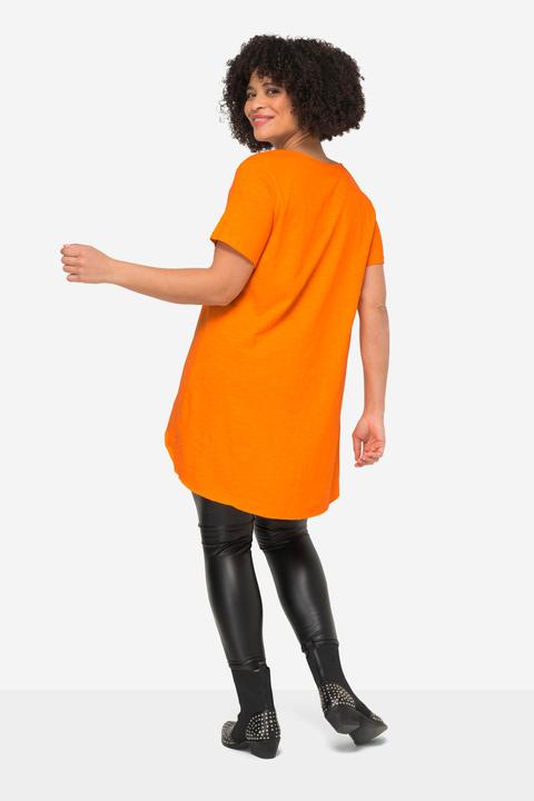 Image du produit Angel of Style T-shirt long à col rond, manches courtes et ourlet arrondi (50)