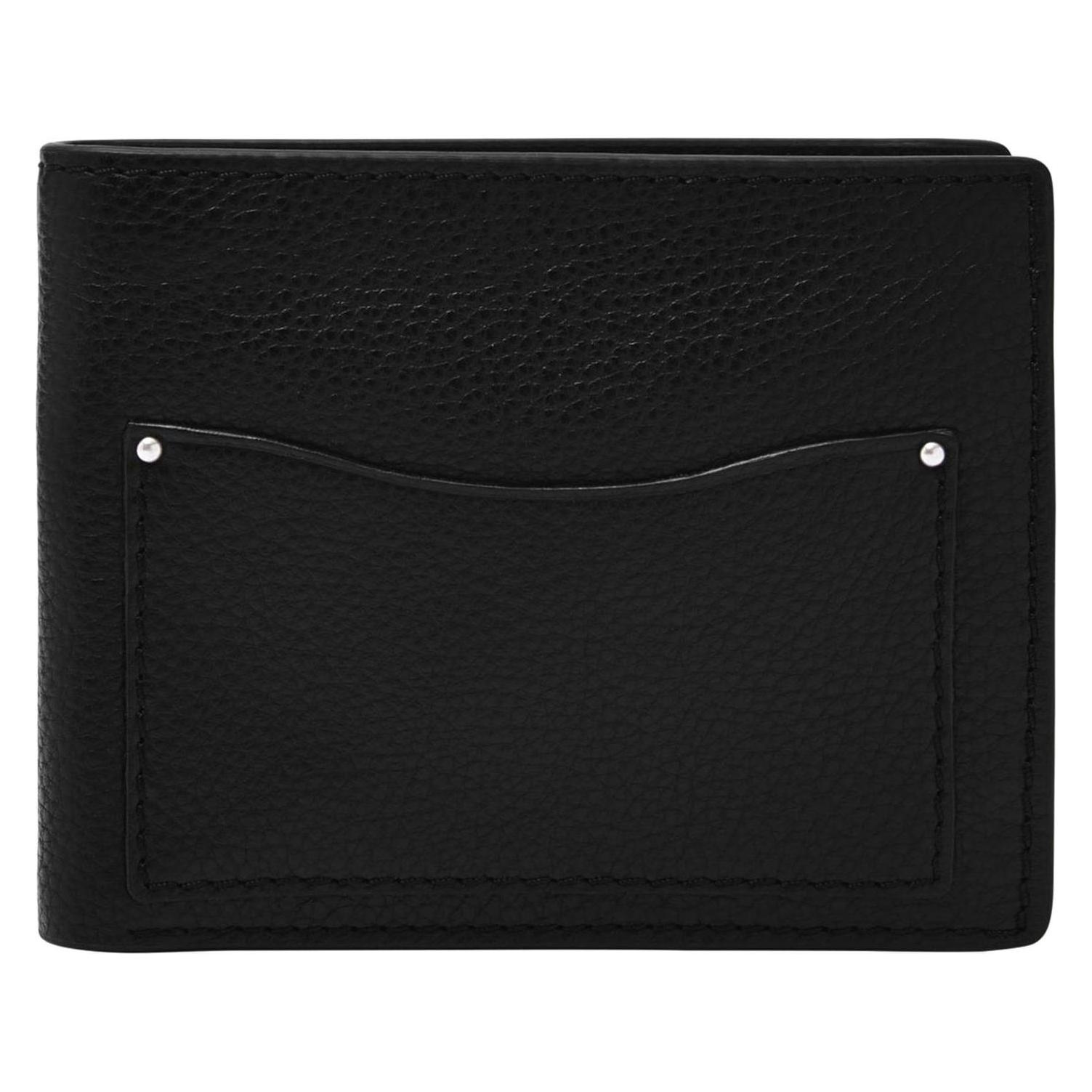 Fossil, Unisex, Portemonnaie, Anderson Large Coin Pocket Bifold, Schwarz