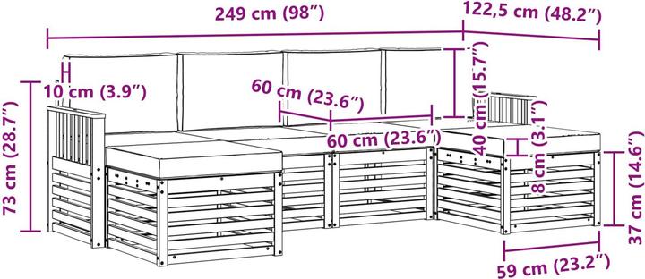 Produktbild vidaXL Outdoor-Sofa