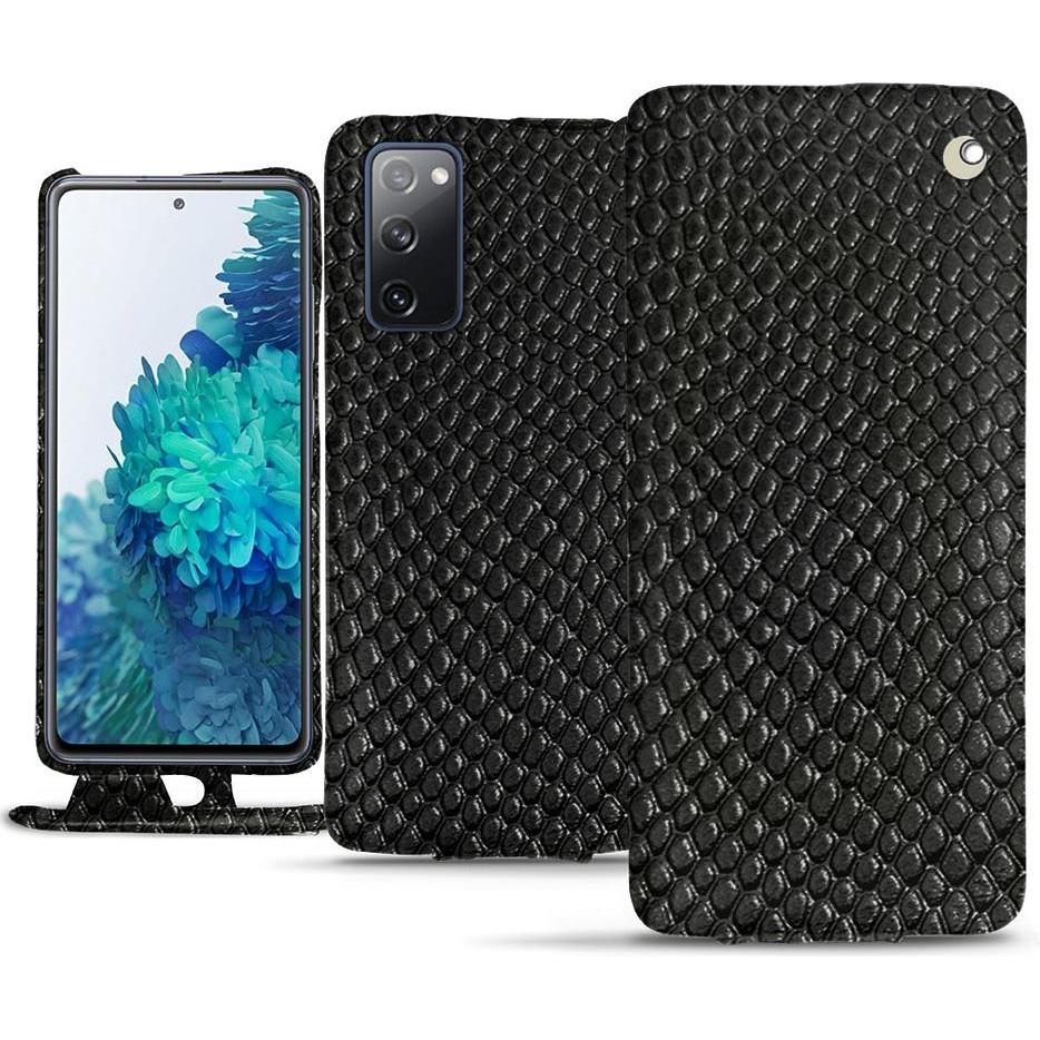 Noreve Lederschutzhülle vertikal (Samsung Galaxy S20 FE), Smartphone Hülle, Schwarz