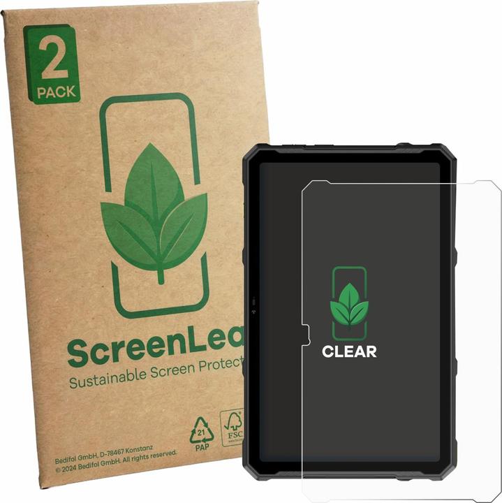 Produktbild ScreenLeaf Schutzfolie für Ulefone Armor Pad 4T Ultra nachhaltiger Displayschutz Display Schutz Folie Klar (2 Stk., Ulefone Armor Pad 4 Ultra)