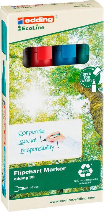 Actual product image Edding Flipchart 32 (Multicoloured, 5 mm, 4 x)