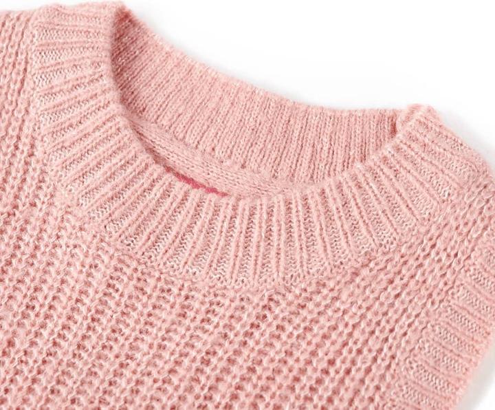 Produktbild VidaXL Kinder-Pulloverweste Gestrickt Hellrosa 116,Material: 67 (116)
