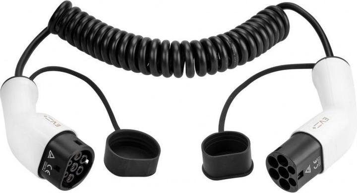 Image du produit Ev + + Câble de charge Type 2 vers Type 2 Spirale 32A 1 Phase 8m (7.20 kW, 32 A, 8 m)