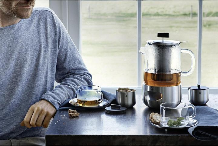 Produktbild WMF Teeset Teekanne mit Stövchen und Siebeinsatz 3tlg Glaskanne 1,3l SensiTea (1.30 l)
