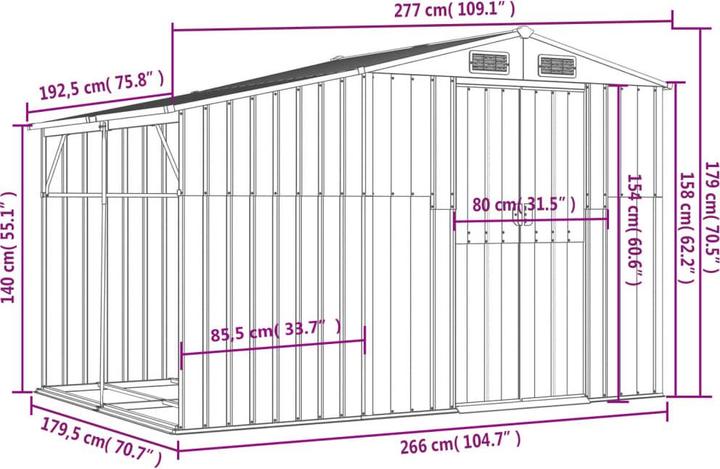 Produktbild vidaXL Gartenhaus
