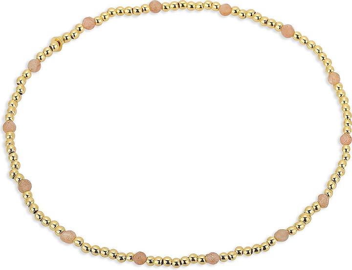 Immagine prodotto Leyda Bracciale chevill de pierre de lune (Argento 925, placcato oro 750 / 18, 24 cm)