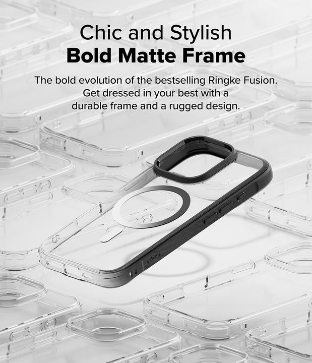 Produktbild Ringke Case for iPhone 16 Pro Max FUSION BOLD MAGNETIC BLACK (Apple iPhone 16 Pro Max)