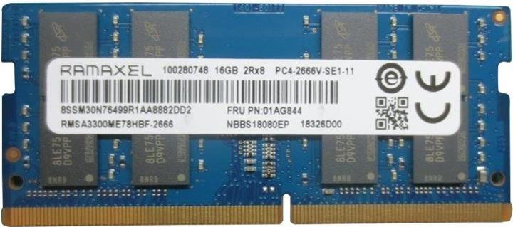 Immagine prodotto Lenovo 16GB DDR4 2666 SoDIMM, Ramaxel (2666 MHz, DDR4-RAM, SO-DIMM)