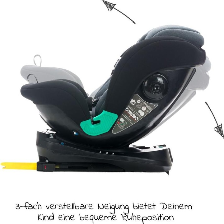 Produktbild Fillikid Reboarder Luca 360 Schwarz Grau (Reboarder, ECE R129/i-Size Norm)