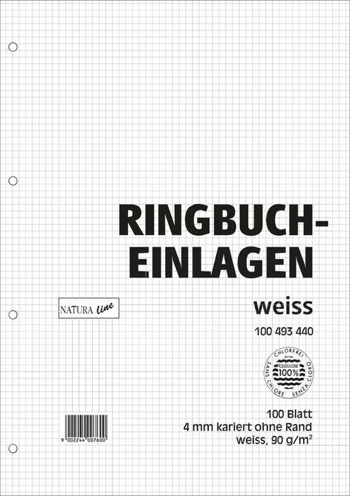 Naturaline Ringbucheinl.A4 4mm ohne Rand