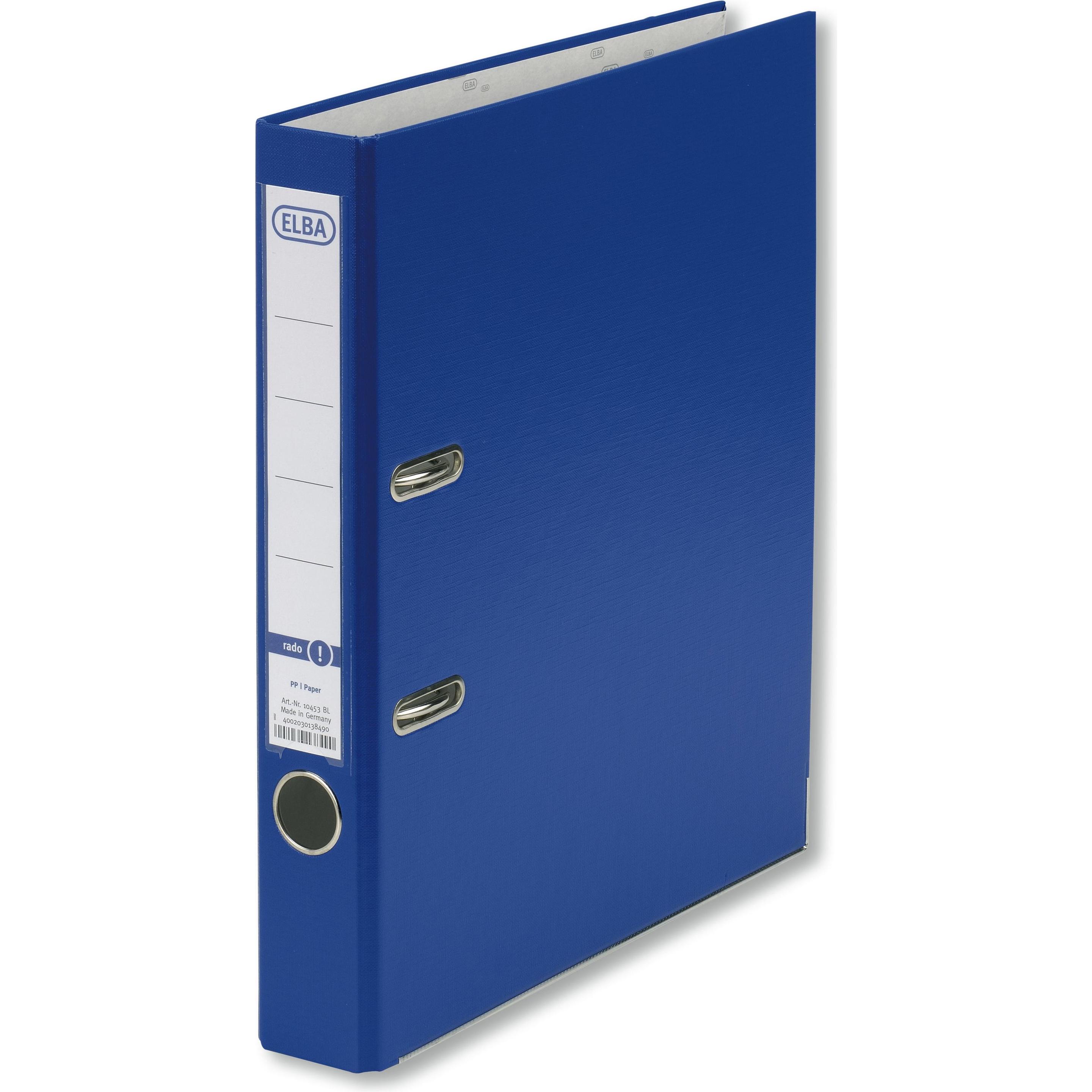Elba, Ordner, Ordner smart PP-Papier, Rückenbreite: 50 mm, blau DIN A4, Einband aussen PP (A4, 50 mm, 1 x)