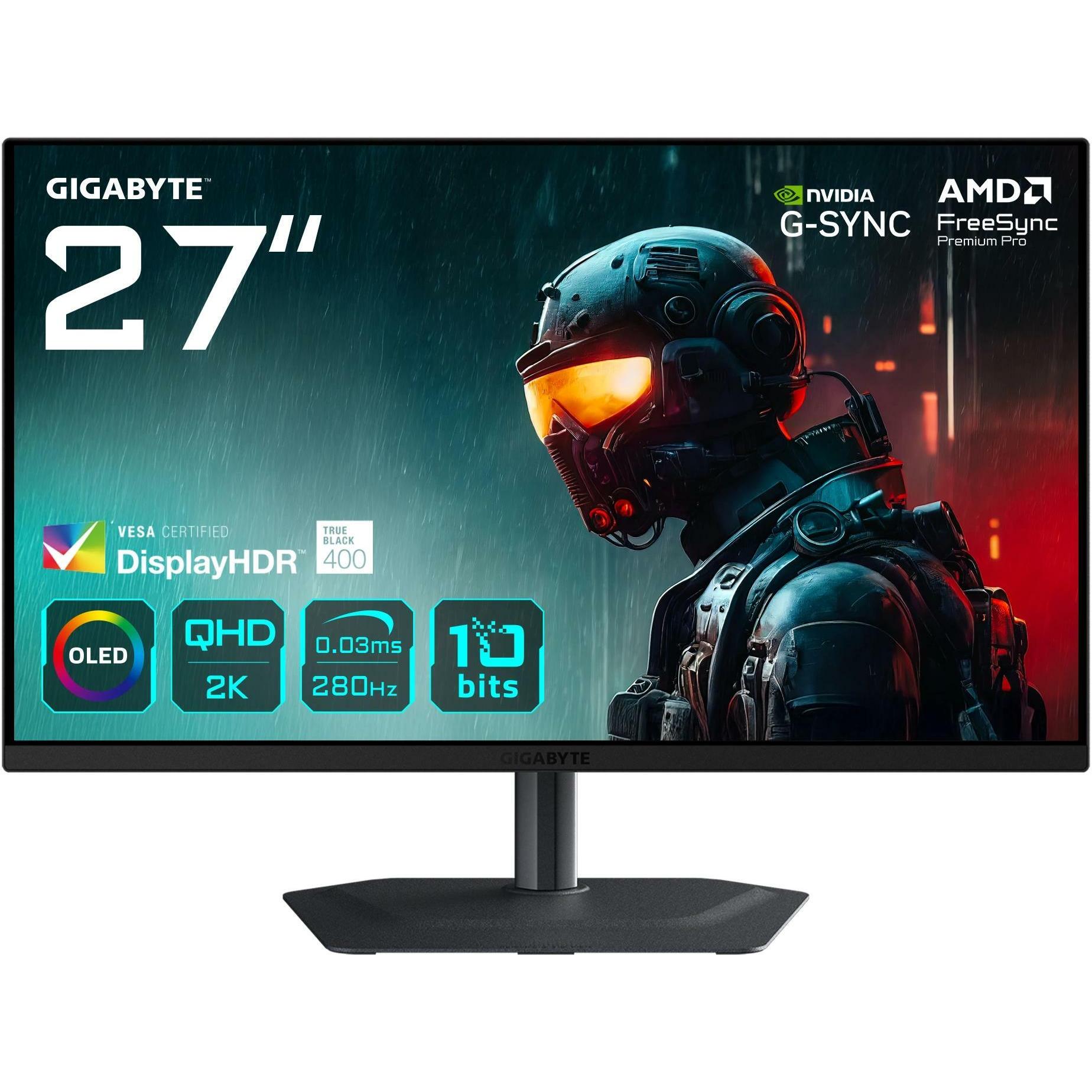 Gigabyte MO27Q2A (2560 x 1440 Pixel, 27"), Monitor, Schwarz
