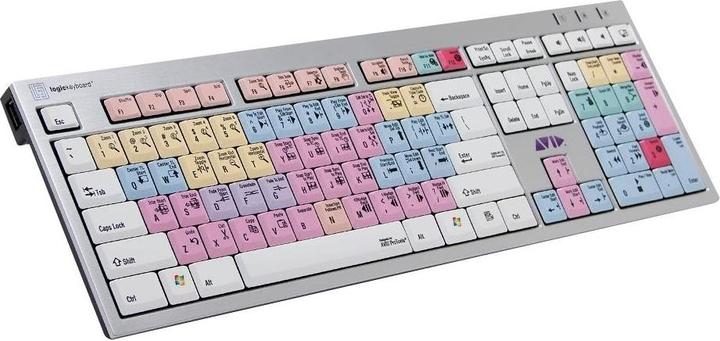 Actual product image Logickeyboard LKB-PT-AJPU-FR - Standard - Wired - USB - AZERTY - Multicoloured (FR, Cable)
