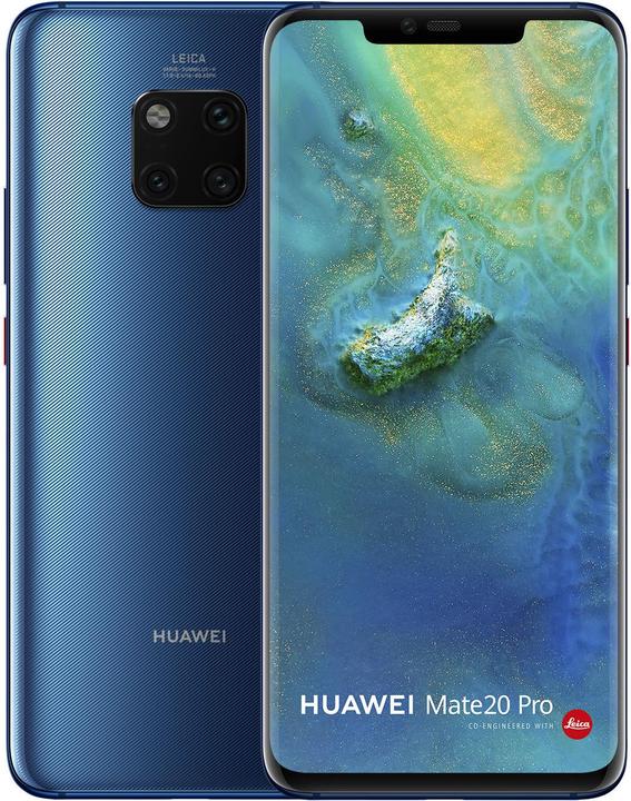 Huawei Mate 20 Pro (128 GB, Midnight Blue, 6.39", Hybrid Dual SIM, 40 Mpx, 4G)