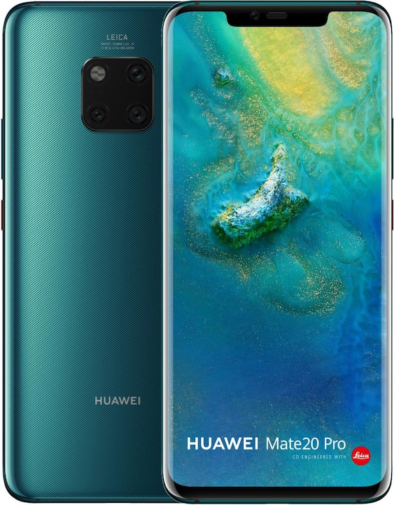 Actual product image Huawei Mate 20 Pro (128 GB, Emerald Green, 6.39", Hybrid Dual SIM, 40 Mpx, 4G)