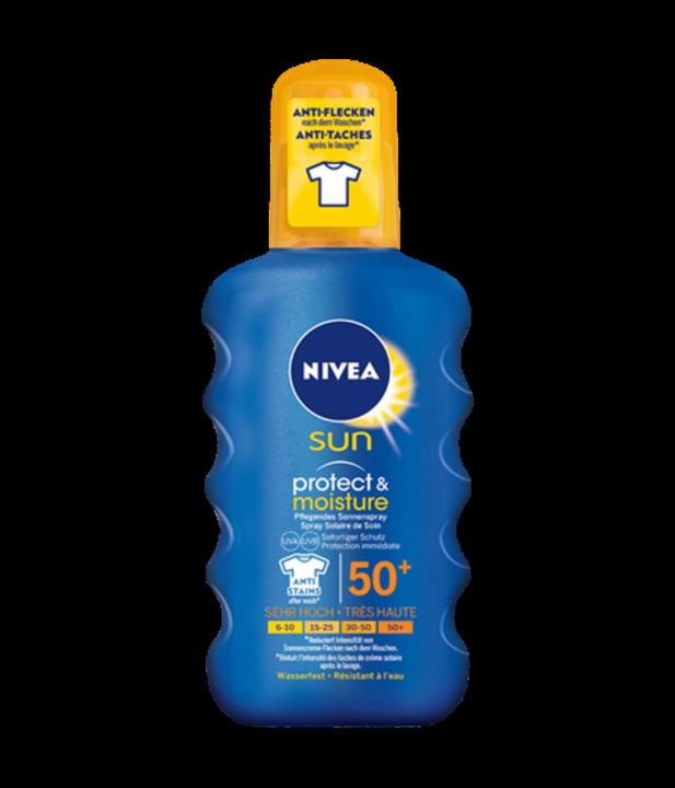 Actual product image NIVEA Schutz & Pflege (Sun spray, SPF 50+, 200 ml, 246 g)