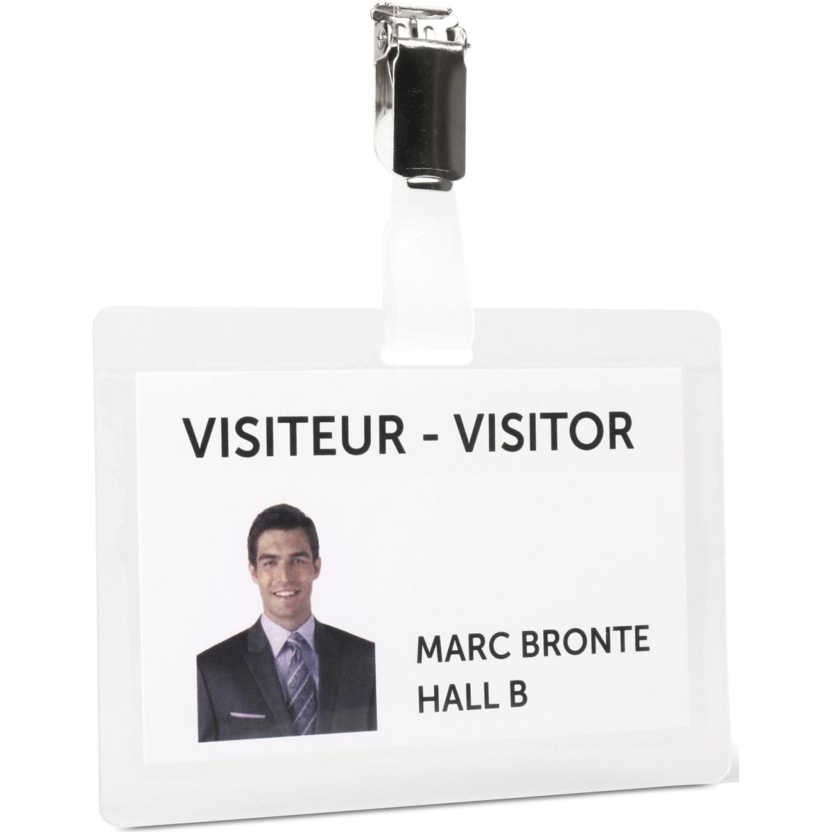 Tarifold, Informationsschild, Namensschild 104x74mm selbstlaminierend Clip Kunststoff transparent VE=25 Stück