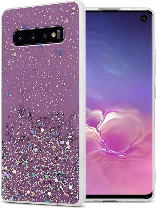 Purple with glitter