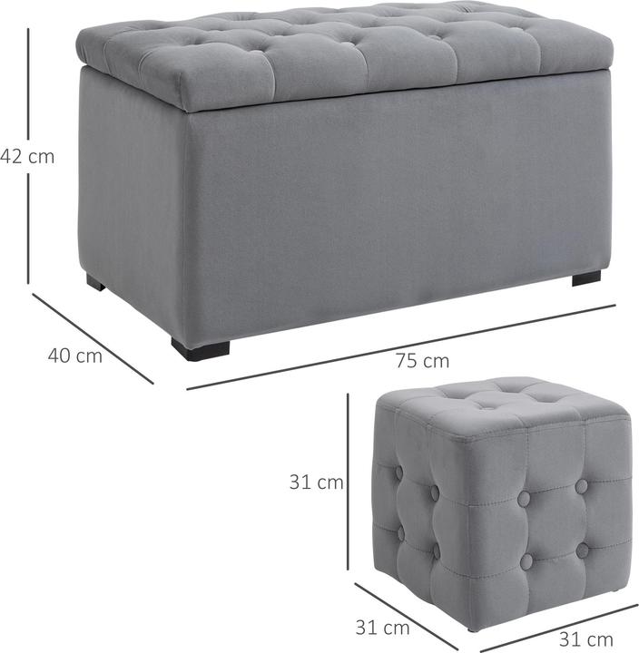 Image du produit Homcom Banc de rangement (75 cm)