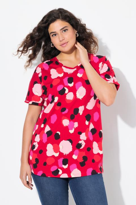 Actual product image Ulla Popken Polka Dot Short Sleeve Tee (46, 48)