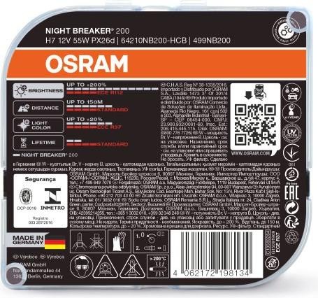 Image du produit Osram Disjoncteur de nuit 200 (H7)