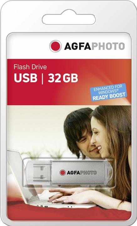 Produktbild AGFAPHOTO USB 2.0 silver 32GB (32 GB, USB-A)