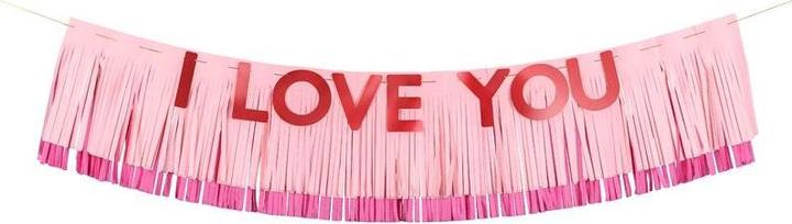 Produktbild Partydeco Banner I Love You, 150x30 cm, mix (1 pkt / 1 pc.) (1 Stück)