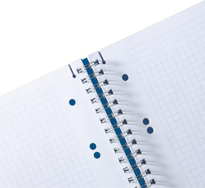 Produktbild Herlitz Collegeblock easy orga to go, A5, 80 Blatt, blau Sonderlineatur, kariert, holzfrei, 80g/qm, geloc... (A5, Kariert, Weicher Einband)