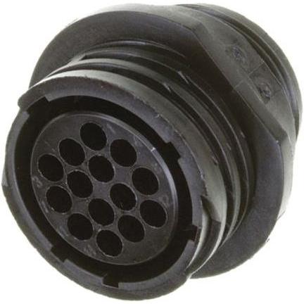 TE Connectivity Kabelbuchse CPC 14-polig Größe17, Elektronikkabel + Stecker, Schwarz