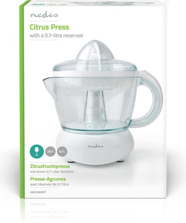Produktbild Nedis KAJC100CWT Zitruspresse 25 W 0,7 l l weiss
