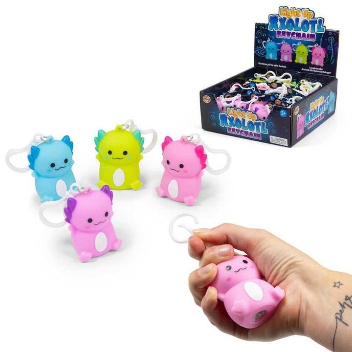 Actual product image Norimpex Axolotl leuchtender Schlüsselanhänger