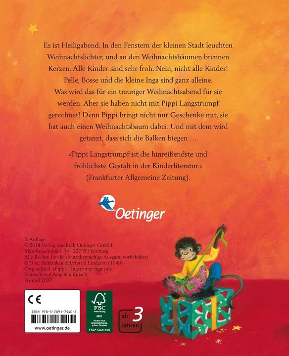 Produktbild Pippi Langstrumpf feiert Weihnachten (Deutsch, Angelika Kutsch, Astrid Lindgren, Katrin Engelking, 2014)