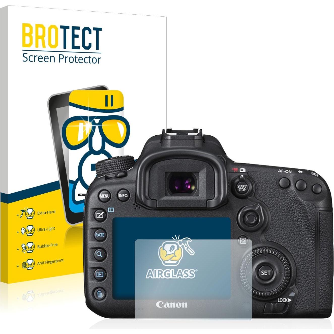 BROTECT AirGlass Panzerglasfolie (Displayschutz, EOS 7D MK II), Kameraschutz
