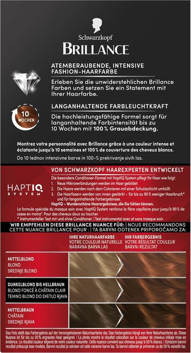 Image du produit Schwarzkopf Brillance Intensiv-Color-Creme (847 Marron caramel)