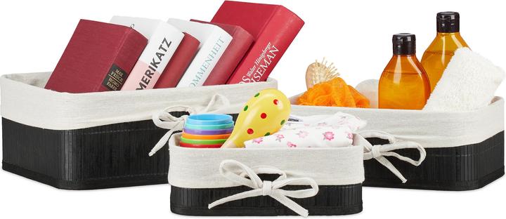 Actual product image Relaxdays 3x storage basket (3 x, 32 x 22 x 12 cm)