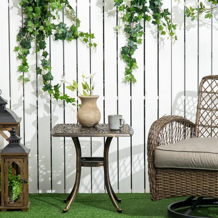 Image du produit Outsunny Table d'appoint avec trou pour parapluie