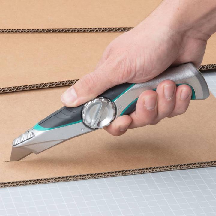 Produktbild wolfcraft 1 Profi Trapezklingenmesser + Köcher (Cutter)