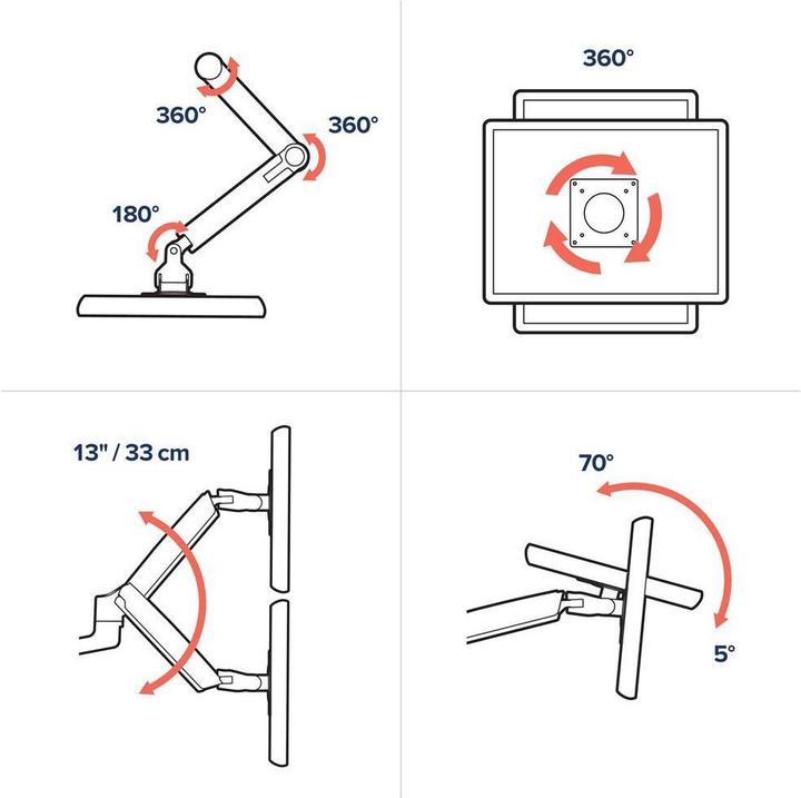 Produktbild Ergotron LX Desk Dual Stacking Arm Low Profile MBK (Tisch, 24", 18.20 kg)