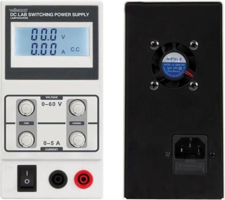 Actual product image Velleman DC LABORATORY POWER SUPPLY 0-60 VDC / 0-5 A MAX. WITH LCD DISPLAY - SWITCHED-MODE POWER SUPPLY