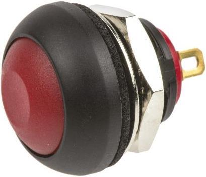 Actual product image RS PRO PB Switch,DPDT,sdr term,threaded,red btn