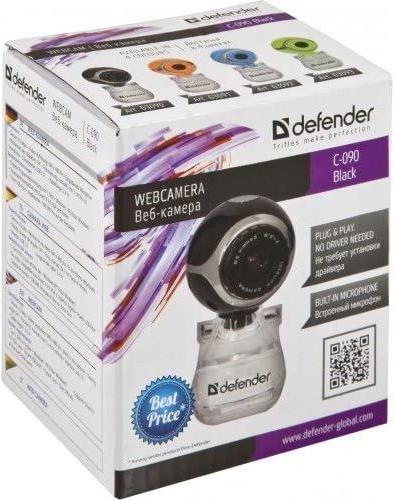 Actual product image Defender IronKey C-090 webcam 0.3 MP USB 2.0 Black - Webcam (0.30 Mpx)