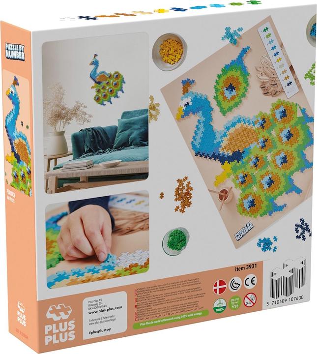 Produktbild Plus-Plus 800 Kreativ Bausteine Puzzle Pfau (800 Teile)