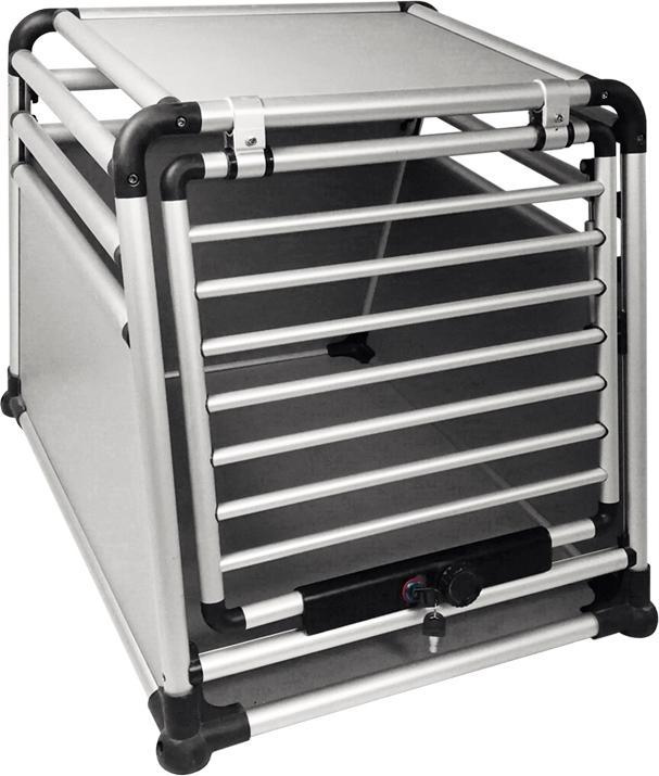 Immagine prodotto Nobby Scatola per il trasporto di auto in alluminio ad angolo tondo (Cane, Chiudibile a chiave, Chiusura di sicurezza)