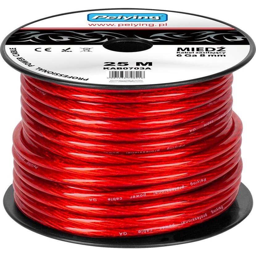 Cabletech Autokabel 6ga ab 8 mm cu 25m (KAB0703A)