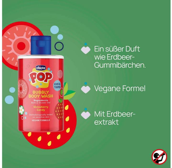 Produktbild Chicco Duschmittel Bubbly Erdbeere 300 ml
