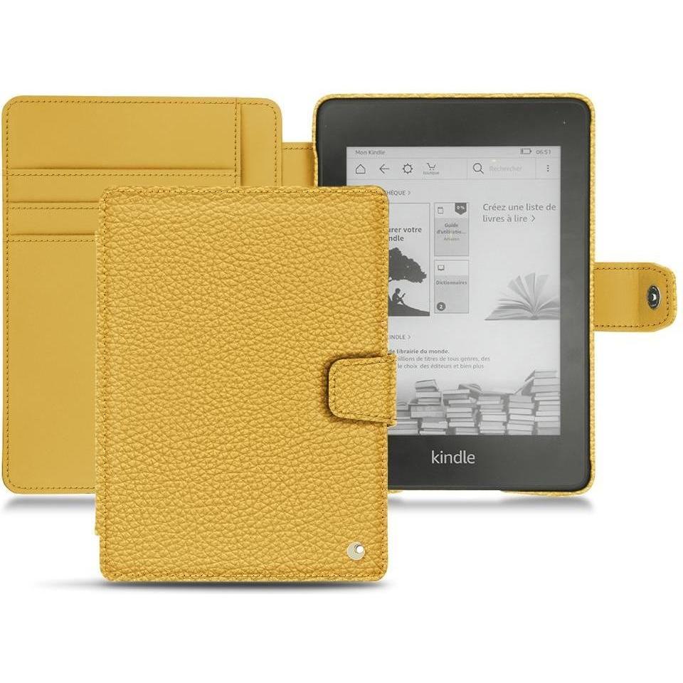 Noreve Lederschutzhülle Wallet (Kindle Paperwhite 2018), eReader Zubehör, Orange