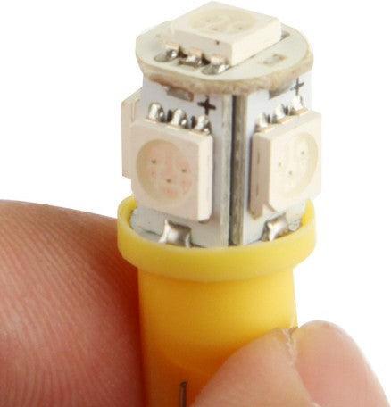 Immagine prodotto Hermex 2x T10 5 LED SMD Lampade di illuminazione per auto - Giallo XENON