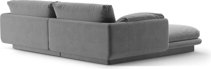 Actual product image Micadoni Velvet Right Corner Sofa, "Torino", 3 Seats, 220x170x83 Made in Europe (Corner sofa)